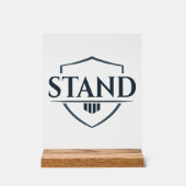 Bold “STAND” Inspirational Christian Acrylschild (Vorderseite)