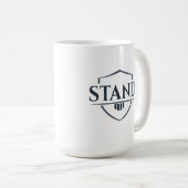 Bold “STAND” Inspirational Christian Mug Kaffeetasse (VorderseiteRechts)