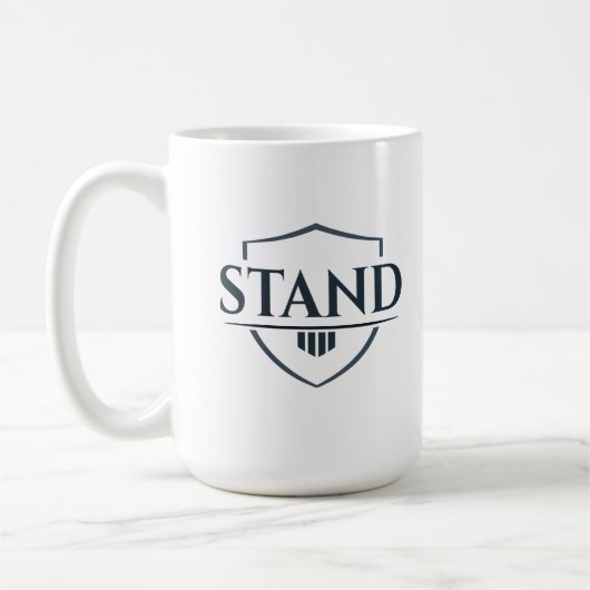 Bold “STAND” Inspirational Christian Mug Kaffeetasse (Links)