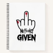 Bold Statement Art - Middle Finger Design Notizblock (Vorderseite)