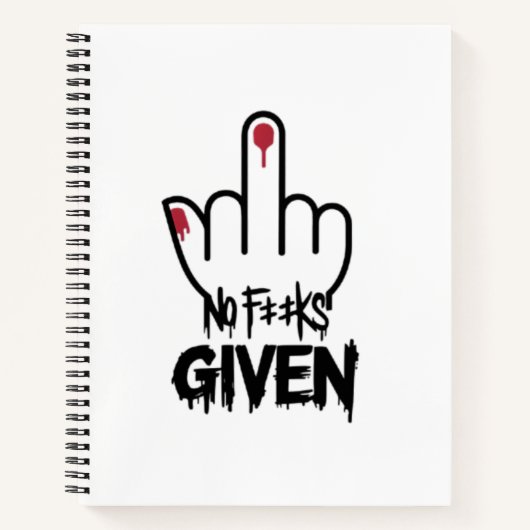Bold Statement Art - Middle Finger Design Notizblock (Vorderseite)