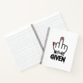 Bold Statement Art - Middle Finger Design Notizblock (Innenseite)