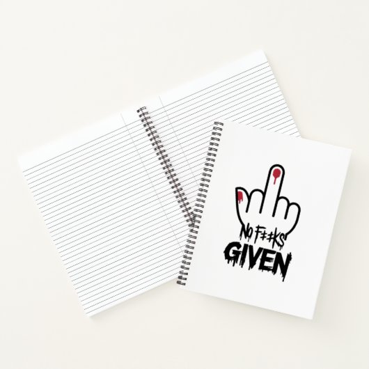 Bold Statement Art - Middle Finger Design Notizblock (Innenseite)