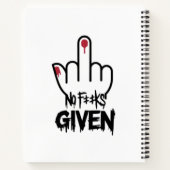 Bold Statement Art - Middle Finger Design Notizblock (Rückseite)