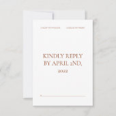 Bold Statement Wedding RSVP Card Einladung (Vorderseite)