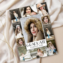 Bold Stilvoller Graduate Foto Collage Abschluss