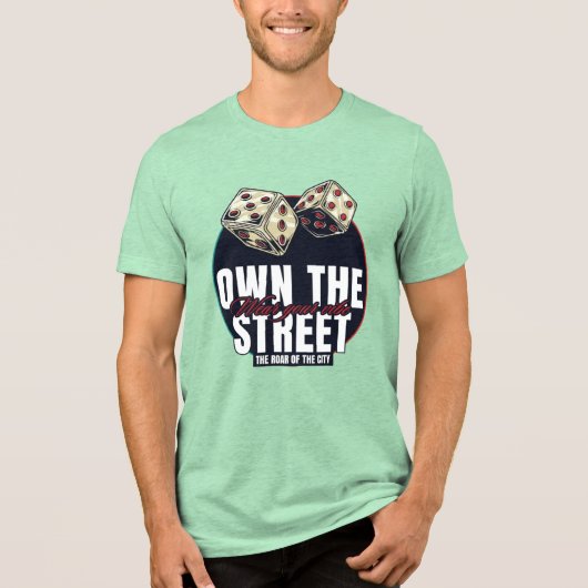 Bold Street Vibe Dice Gambler Urban Unisex Tee (Vorderseite)