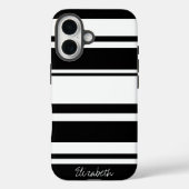 Bold Strip Musterskriptname - Schwarz-weiß Case-Mate iPhone Hülle (Rückseite)