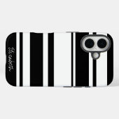 Bold Strip Musterskriptname - Schwarz-weiß Case-Mate iPhone Hülle (Rückseite (Horizontal))