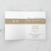 Bold Stripe Folded Graduation Invitation (tan) Einladung (Innenseite)