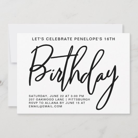 Bold Stripes Geburtstagsparty Einladung (Vorderseite)