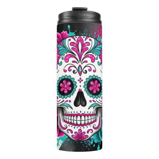 Bold Sugar Skull Thermosbecher (Vorderseite)