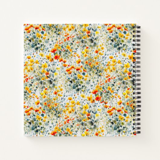 Bold Summer Floral Wedding Guest Book Notizblock (Rückseite)