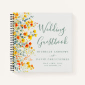 Bold Summer Floral Wedding Guest Book Notizblock (Vorderseite)
