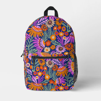 Bold Summer Garden Floral Bedruckter Rucksack