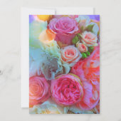 Bold Summer Garden Floral Bright Photo Wedding Einladung (Rückseite)