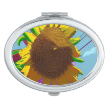 Bold Sunflower Compact Mirror