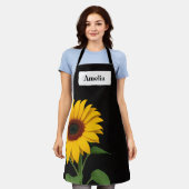 Bold Sunflower Modern Kitchen Apron Schürze (Getragen)