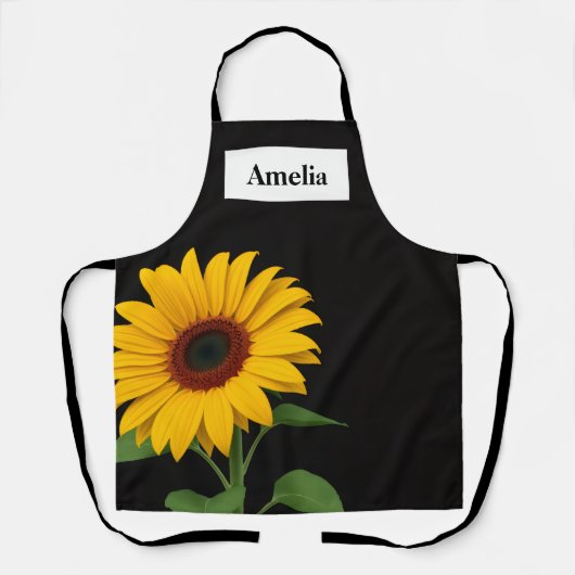 Bold Sunflower Modern Kitchen Apron Schürze (Vorderseite)