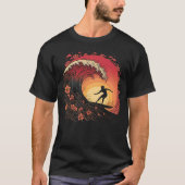 Bold Surfer Silhouette Wave Rider Tee (Vorderseite)