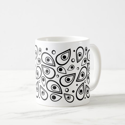 Bold Teardrop Dot Tasse (VorderseiteRechts)