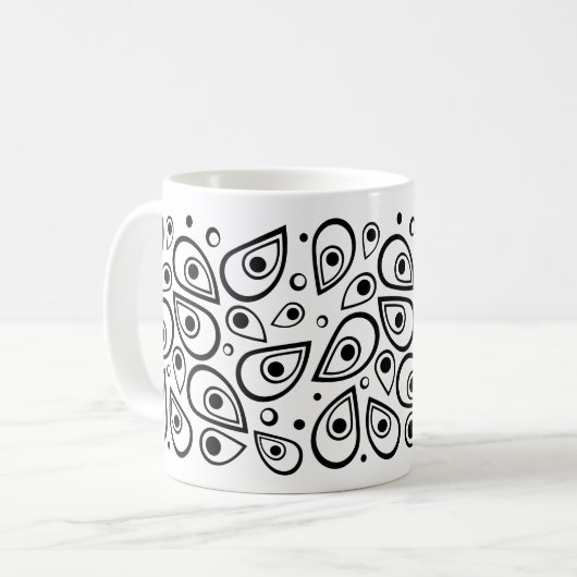Bold Teardrop Dot Tasse (Vorderseite Links)