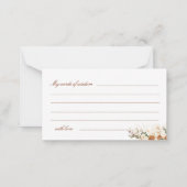 Bold Terracotta Calla Lily Pearls of Wisdom Ticket Mitteilungskarte (Rückseite)