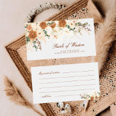 Bold Terracotta Calla Lily Pearls of Wisdom Ticket Mitteilungskarte