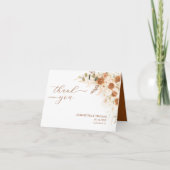 Bold Terracotta Rose Calla Lily Wedding Vielen Dan Dankeskarte (Vorderseite)