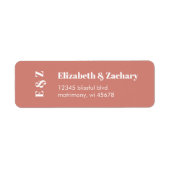 Bold Terracotta Wedding Rücksendeadresse (Vorne)