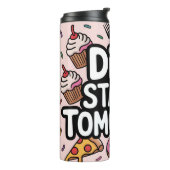 Bold Text Diet Starts Tomorrow Surrounded by Food Thermosbecher (Nach links gedreht)