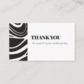 Bold Thank You Card QR Code Small Business Visitenkarte (Vorderseite)