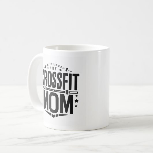 Bold "The CrossFit Mama" Barbell-Tasse Kaffeetasse (Vorderseite Links)