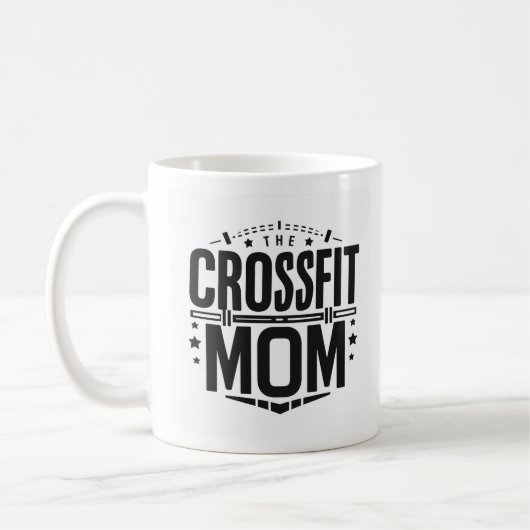 Bold "The CrossFit Mama" Barbell-Tasse Kaffeetasse (Links)