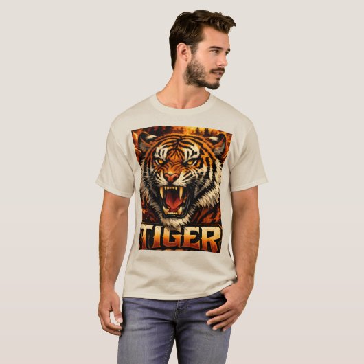 Bold Tiger Graphic Streetwear Tee (Vorne ganz)