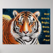 Bold Tiger Portrait for Young Animal Lovers Poster (Vorne)