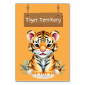 Bold Tiger Territory Jungle Safari Table Card Tischnummer (Rückseite)