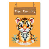 Bold Tiger Territory Jungle Safari Table Card Tischnummer (Vorderseite)