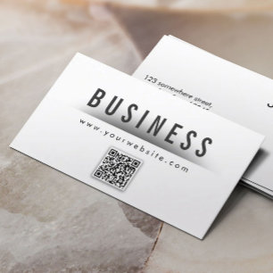 Bold Title QR Code Nail Art Business Card Visitenkarte