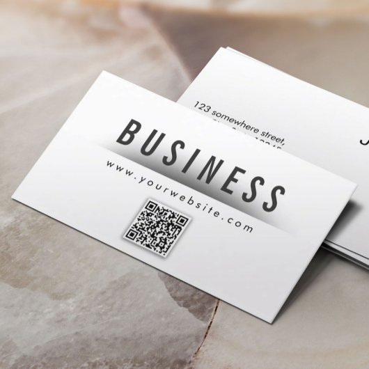 Bold Title QR Code Nail Art Business Card Visitenkarte