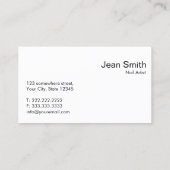 Bold Title QR Code Nail Art Business Card Visitenkarte (Rückseite)