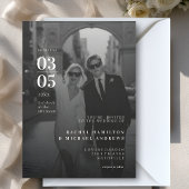 Bold, Trending, B&W-Foto, Hochzeit Einladung