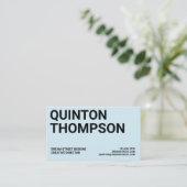 BOLD TRENDY BUSINESS CARD VISITENKARTE (Stehend Vorderseite)