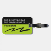 Bold Trendy Modern Best Baggage Tags Gepäckanhänger (Rückseite horizontal)