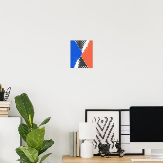 Bold Triangular Composition with Paint Splashes Poster (Heimbüro)
