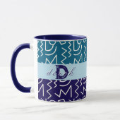 Bold Tribal Ethnic Print Personalisiert Tasse (Links)