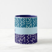 Bold Tribal Ethnic Print Personalisiert Tasse (Zentrum)
