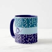 Bold Tribal Ethnic Print Personalisiert Tasse (Vorderseite Links)
