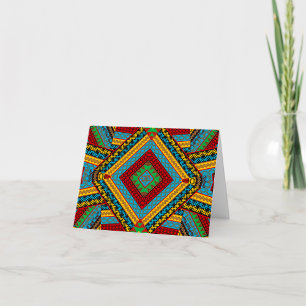 Bold Tribal Geometric Muster farbenfroh Ethnic Boh Dankeskarte