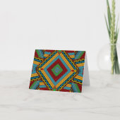 Bold Tribal Geometric Muster farbenfroh Ethnic Boh Dankeskarte (Vorderseite)